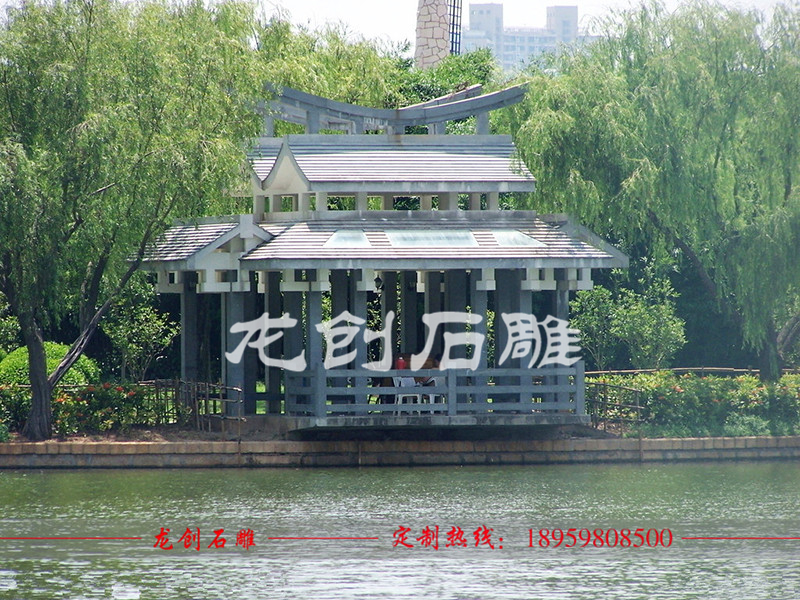 古建涼亭長(zhǎng)廊